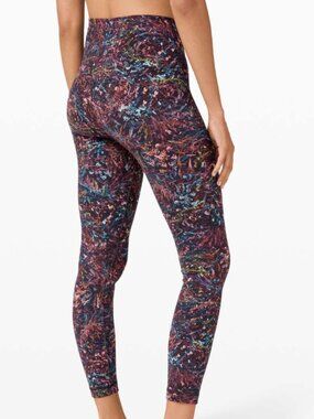 Lululemon Align Pant II 25" W5BYXS Yoga Legging (Foliage Overlay Print) - Size 6